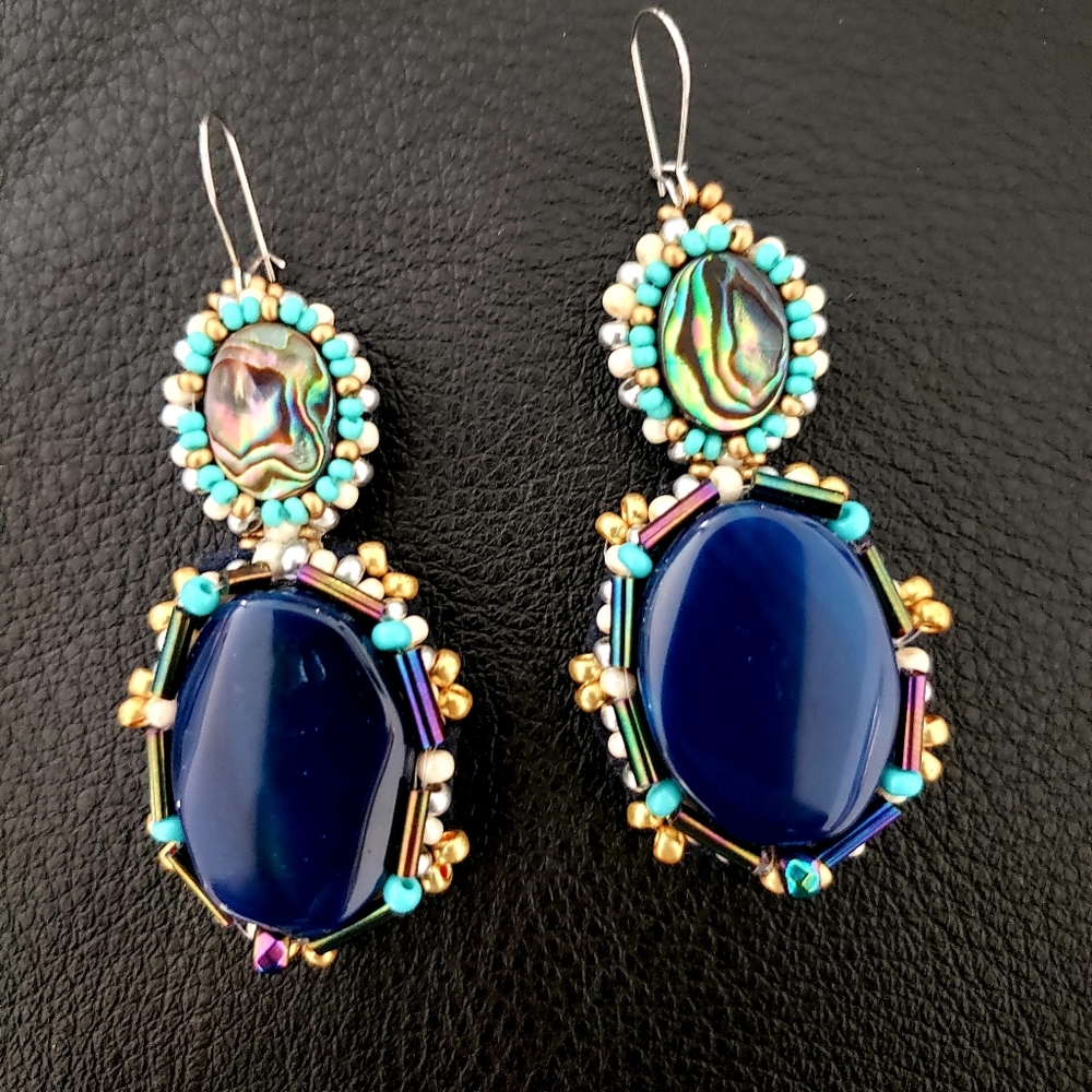 "Azure drops" Handmade dangle earrings